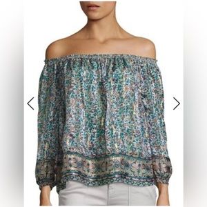 Joie Bamboo Silk Off the Shoulder Blouse (XS)